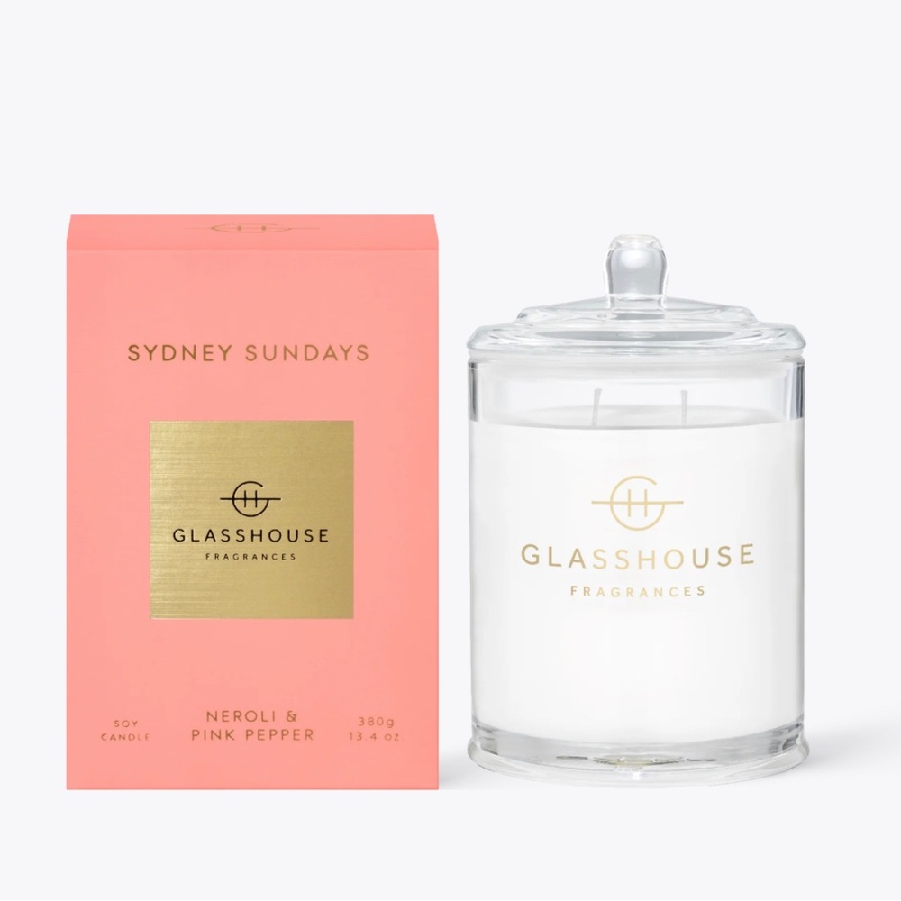 Glasshouse Fragrances🐚Sydney Sundays✨13.4 oz Triple Scented Candle•Double Wick✨